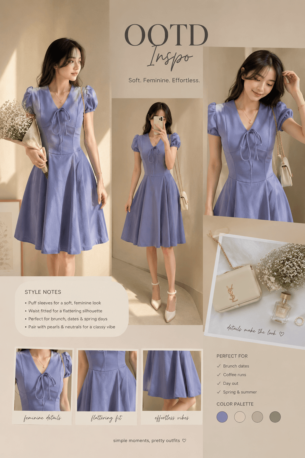 π Soft, feminine, and effortlessly pretty! This lavender dress is giving **romantic OOTD vibes**βperfect for brunch dates, coffee runs, special days out, or simply feeling extra pretty. β¨π· **A little lavender moment never goes out of style. ππ** #OOTDInspo #LavenderDress #FeminineStyle #DressInspo #OutfitInspo #SoftGirlStyle #DateOutfit #BrunchOutfit #FashionFinds #ShoppeFinds