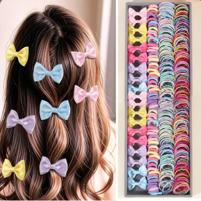 `260Pcs Colorful Hair Tie Hair Elastic Band` - **₱58.00**