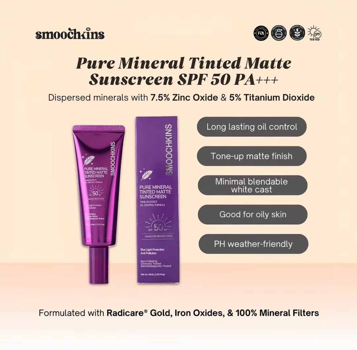 The best tinted MATTE sunscreen