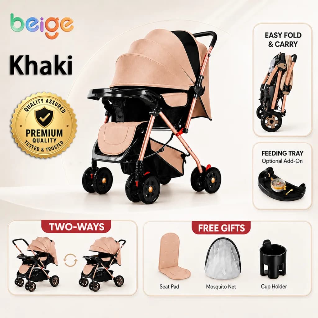 Stroller that can bear a maximum weight of 100 kg.