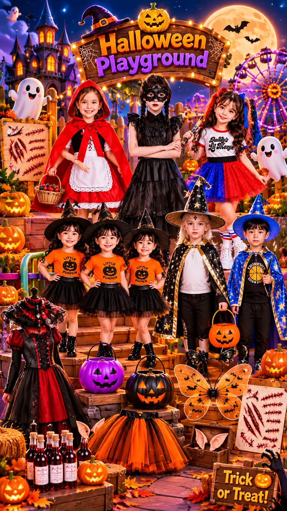 Halloween kids and adult