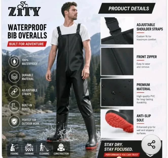 Men and women waterproof overall