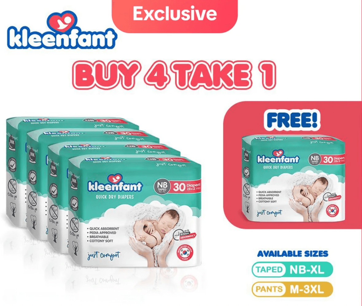 Kleenfant Diaper Taped Pants Newborn (buy 4 take 1)