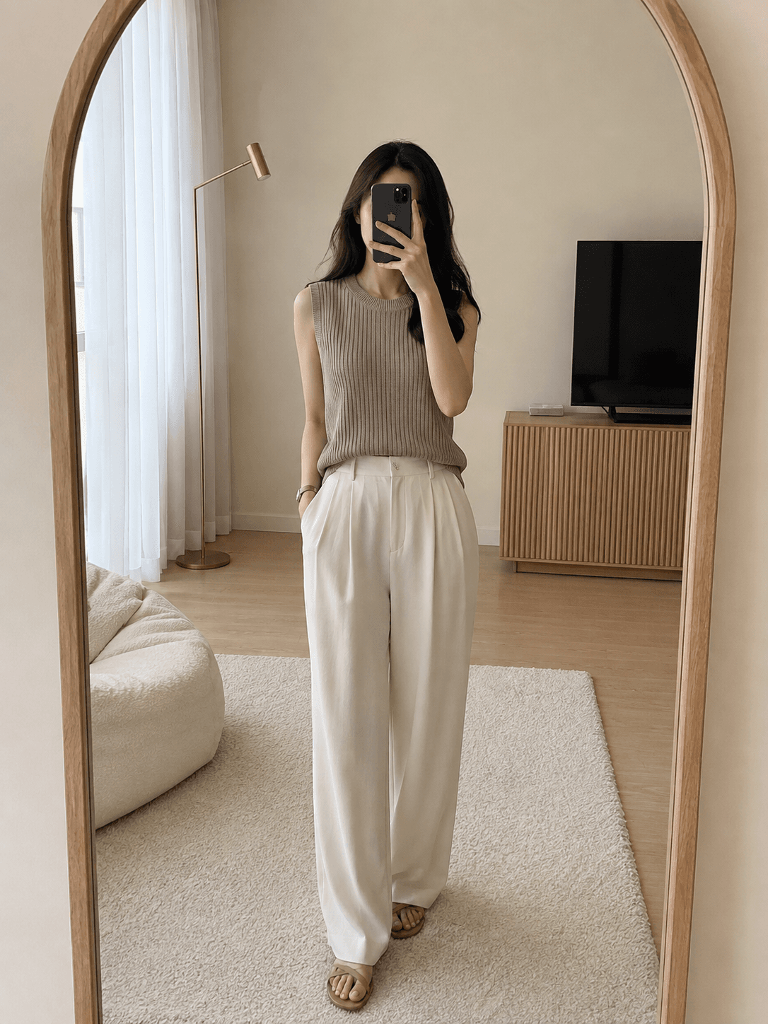 Plus Size Slip Top Women Summer Inner Ware White short knitted ming thin and All-Matching Sleeveless Top trendy Womens clothing