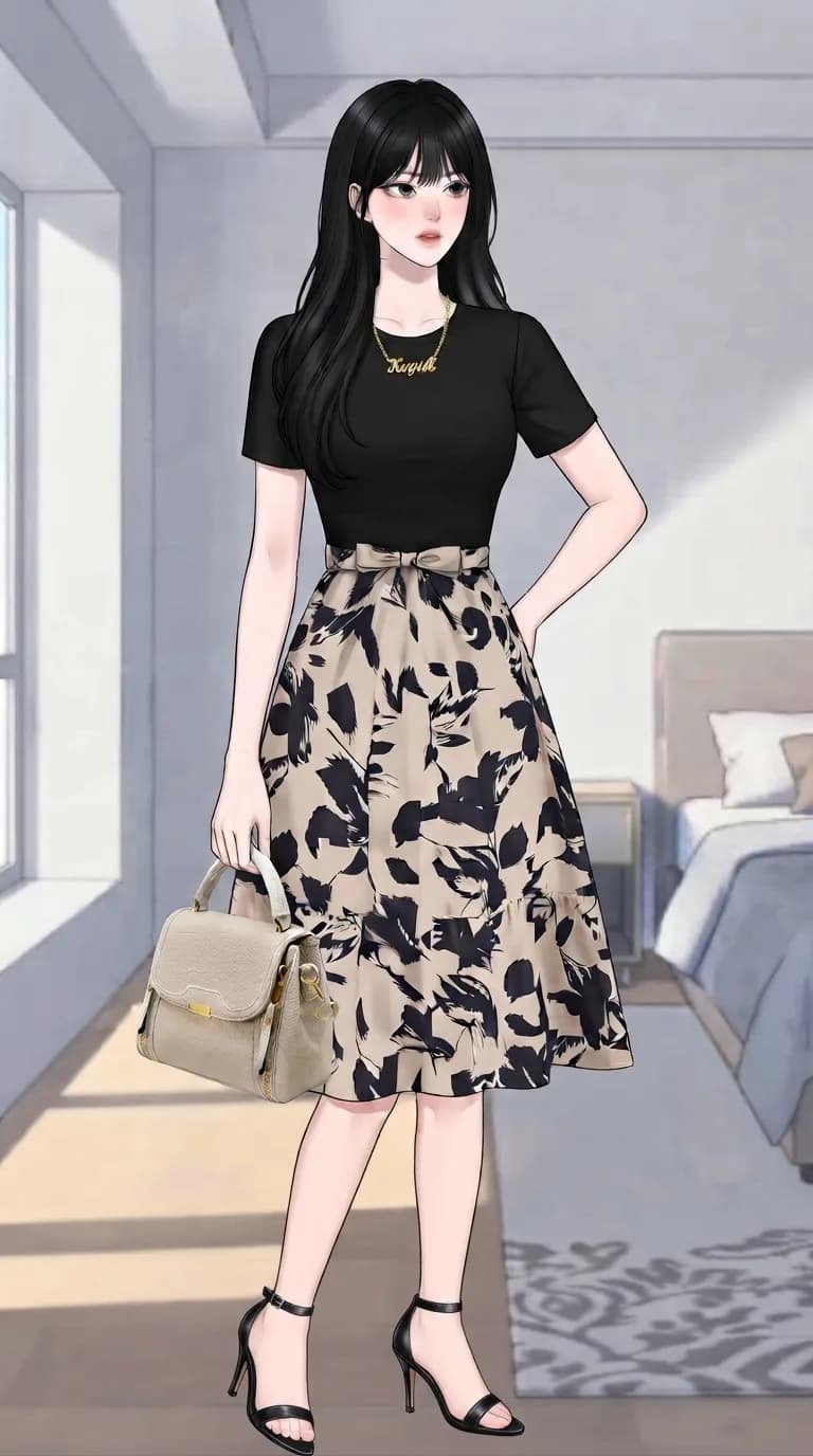 Complete your chic look with this stunning dress and sling bag combo! ๐คโจ