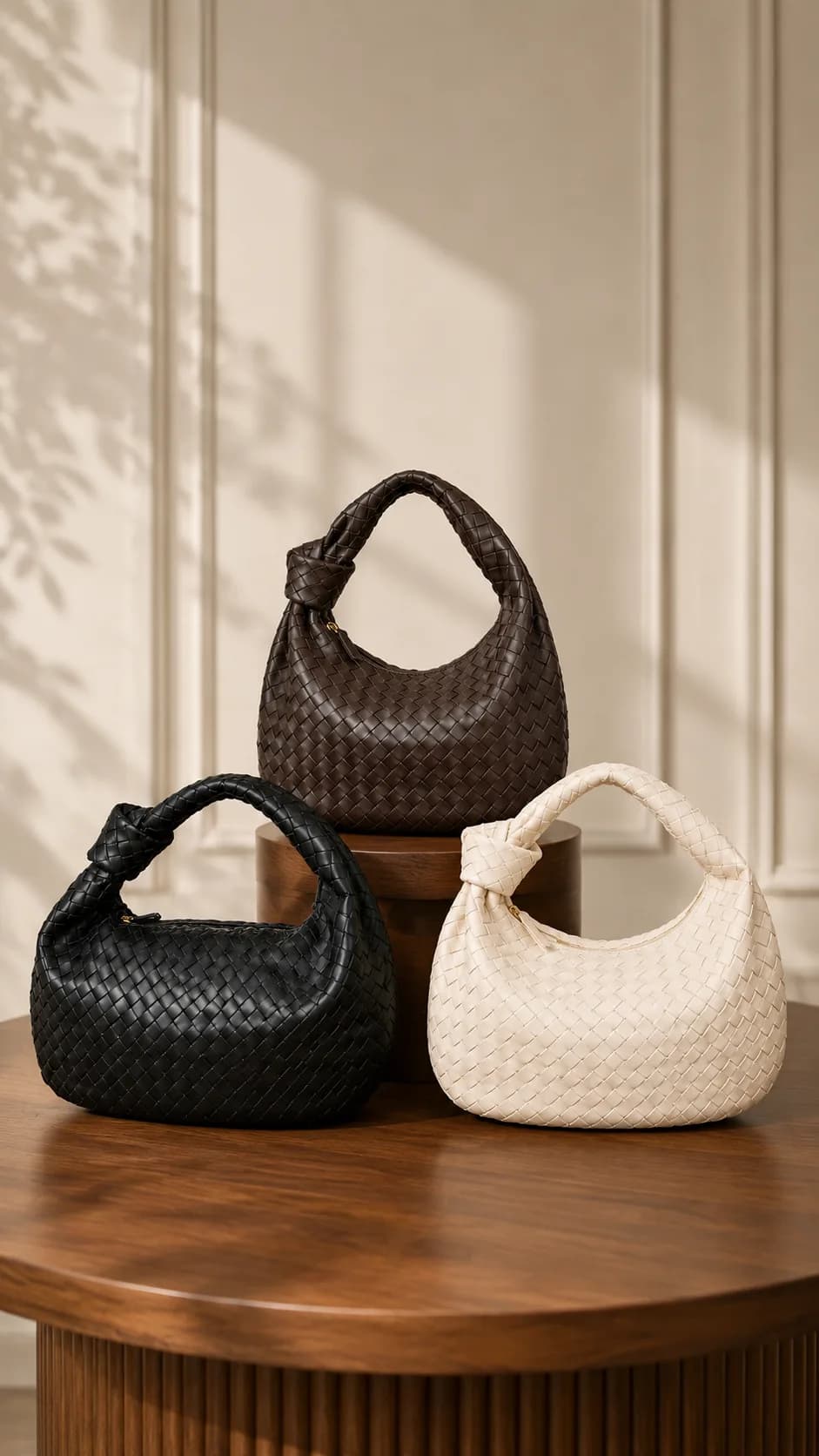 Bottega inspired shoulder bag