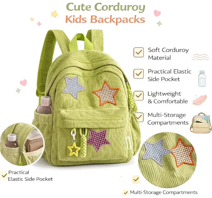 AcePack Cute Corduroy Mini Backpack for Girls – Casual Lightweight Daypack https://vt.tiktok.com/ZS9hUgc58uUD2-GadA2/