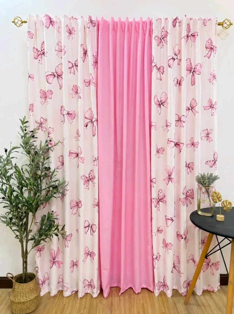 Pink Ribbon Curtain Pink Lover- very cutesy.