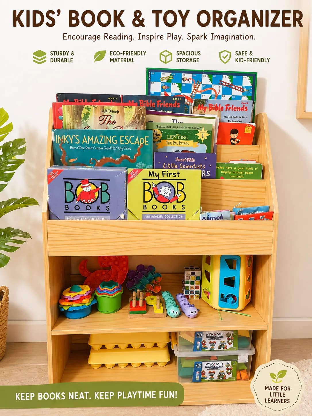Wooden Bookshelf storage