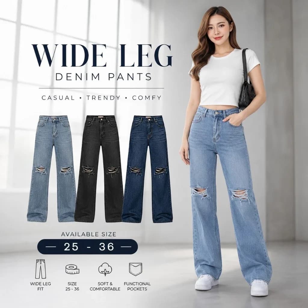 Check out New Style high waist Ripped Jeans Maong Pants For Women for β±209 - β±228. Get it on Shopee now!