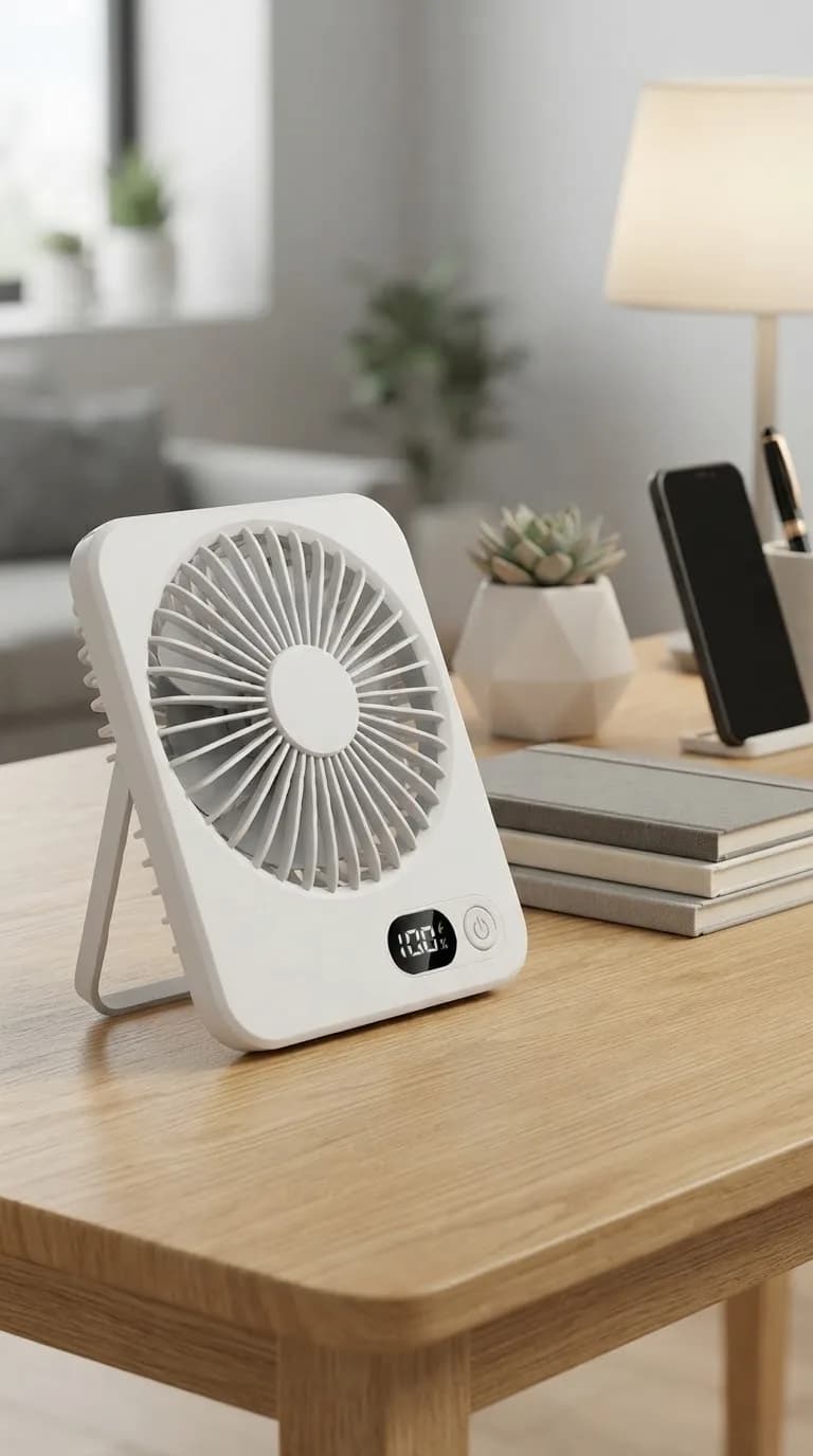 Rechargeable desk fan
