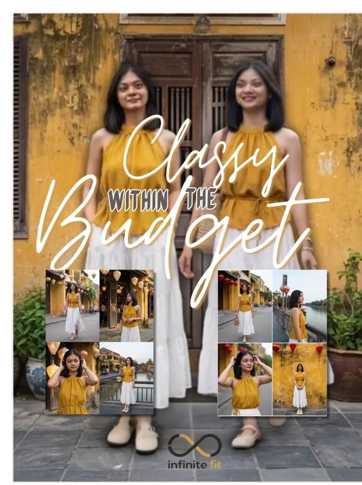 Mustard on top, white flowing skirt below, and the whole street looks like it was made to match. This is the fit that turns a walk down an old town alley into a whole moment. Which detail's your favorite the mustard top, the skirt flow, or the color pairing? 👇