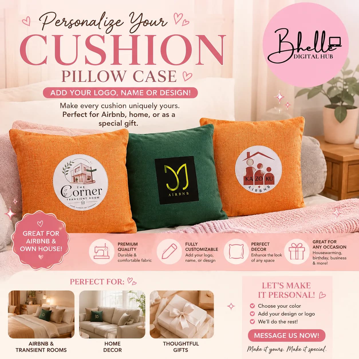 Personalized Cushion Pillow Cases