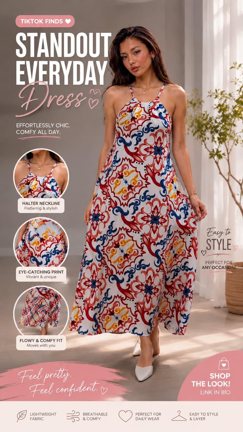 Flowy, comfy, at eye-catching! ๐ธ๐โค๏ธ Perfect sa mga mommy na gusto ng simple pero standout na outfit. โจ Actual outfit details and print preserved. #TikTokFinds #TikTokMadeMeBuyIt #FashionTok #OOTD #DressTok #MommyFinds #SulitFinds #TikTokBudol