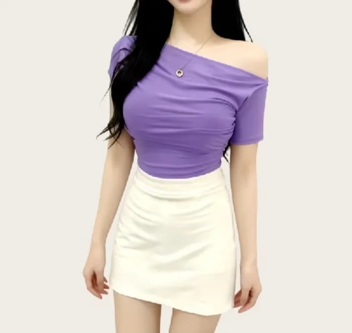 Buy 1 take 2 high quality cotton minimalist short sleeve basic blouse for womens