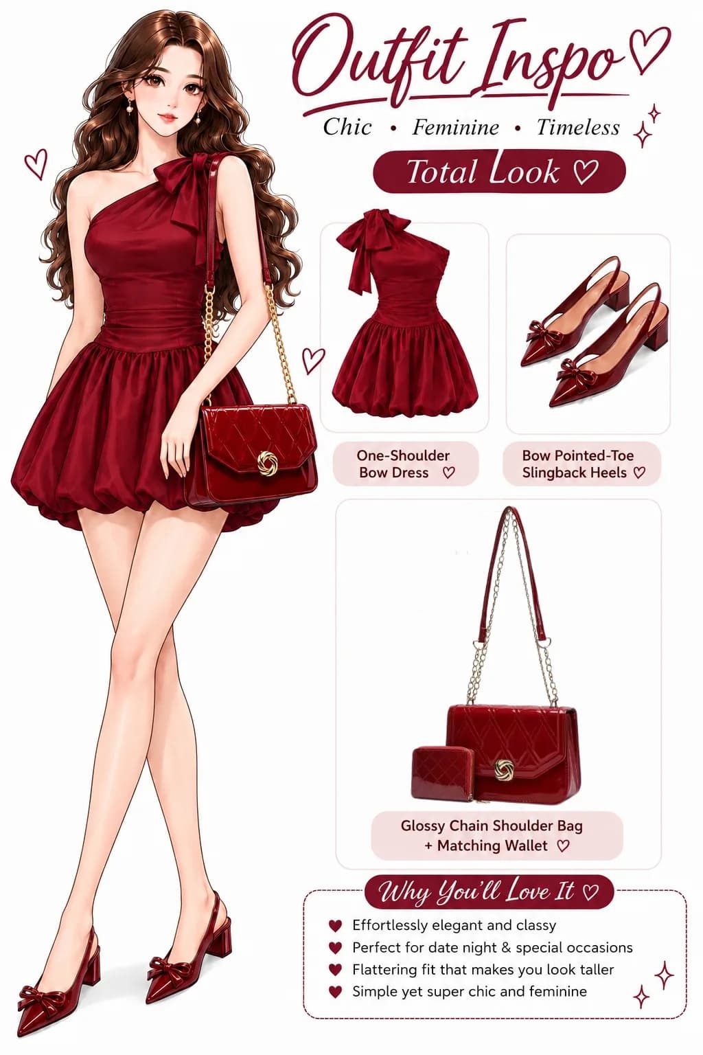Burgundy Date Night Outfit Inspoπβ€οΈ