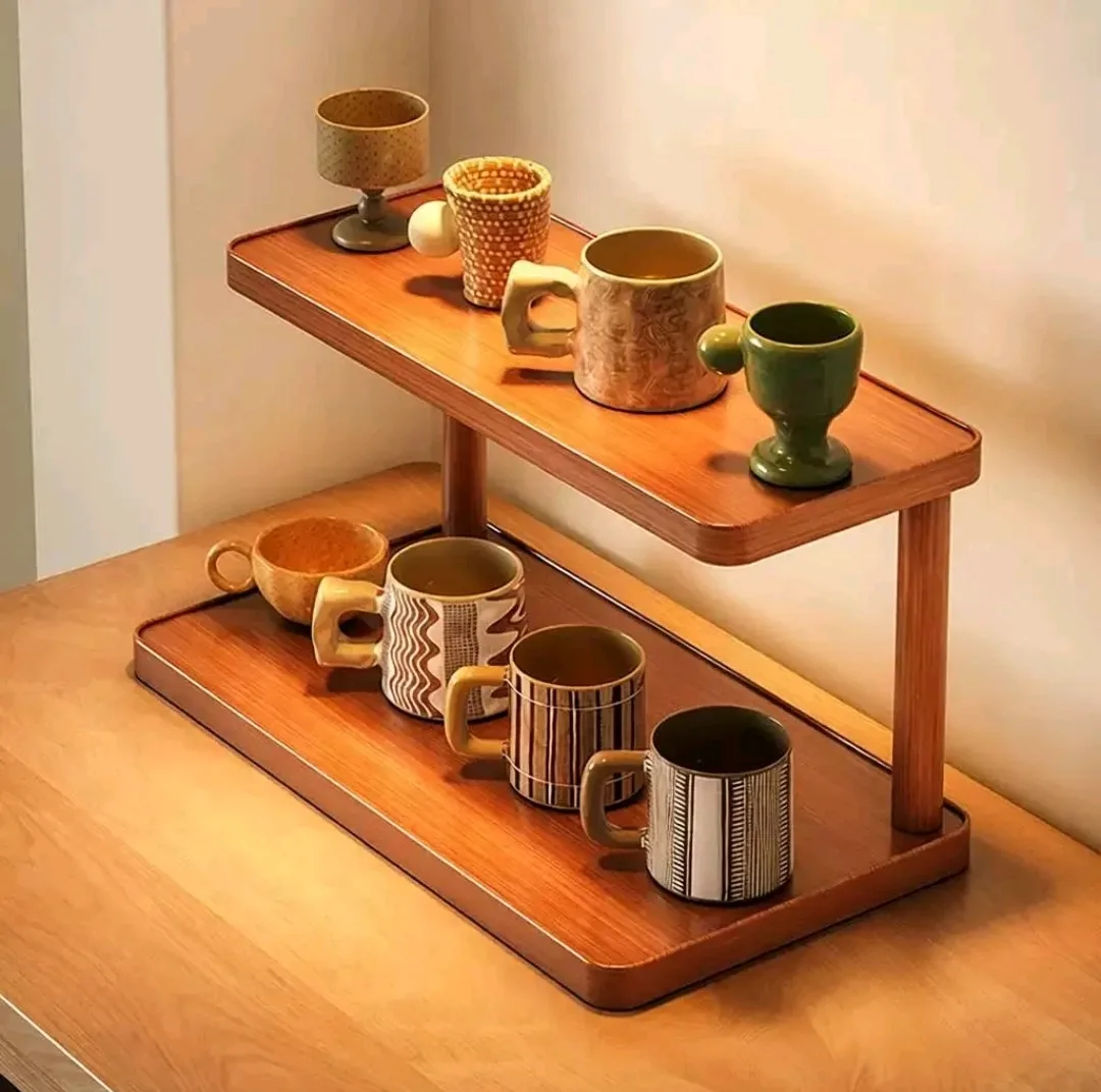 Multipurpose layered storage shelf
