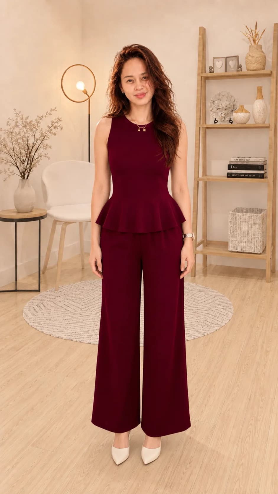 ARIELLA TERNO Womens cepe fabric pants sleeveless ankle length with pockets