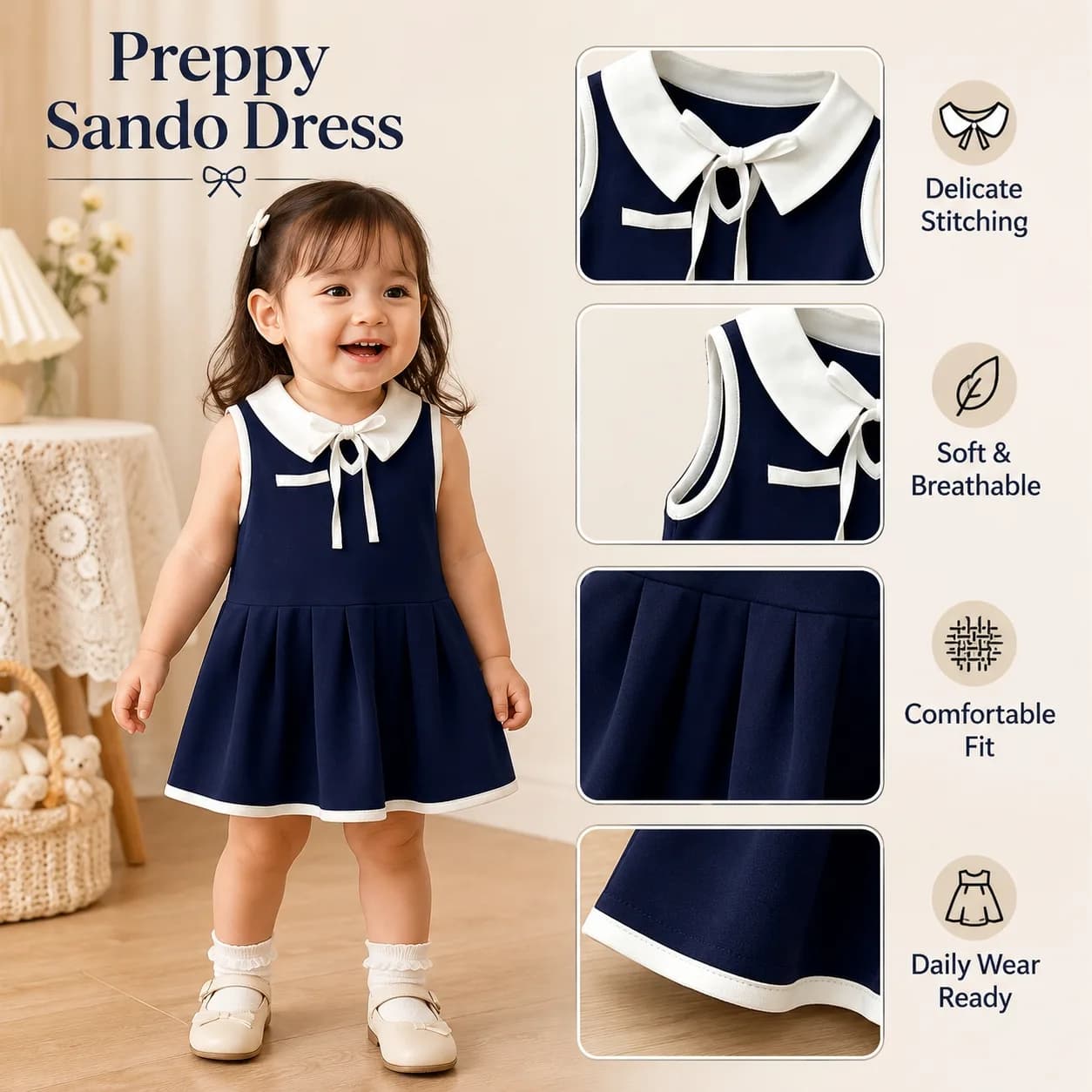 AILEBE Girls Preppy Sando Dress 1-7 Yrs Old 🛒 https://s.lazada.com.ph/s.Z7WY7K?c=u&t=p-iGwqZHI-s2LT6wXO Collect storevc + lazvc + coins 🪙