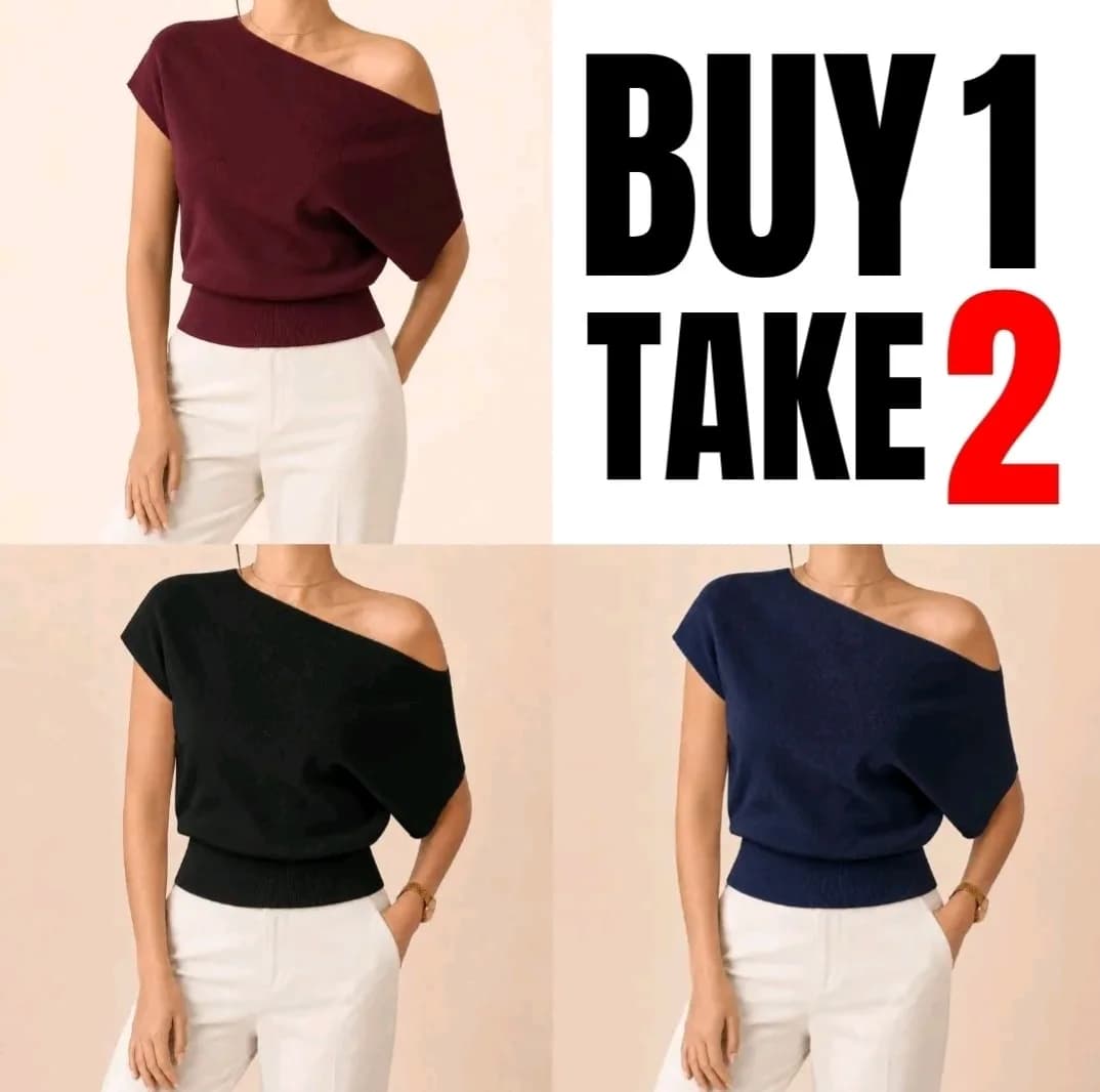 Simple but stylish! 🤍 Perfect for a casual day out, date, coffee run, or even everyday OOTD. 😍 💗 Ribbed fabric 💗 Asymmetrical off-shoulder design 💗 Batwing short sleeves 💗 Comfy & easy to style 💗 Available in different colors Pair it with jeans, shorts, or trousers for that effortless chic look. ✨