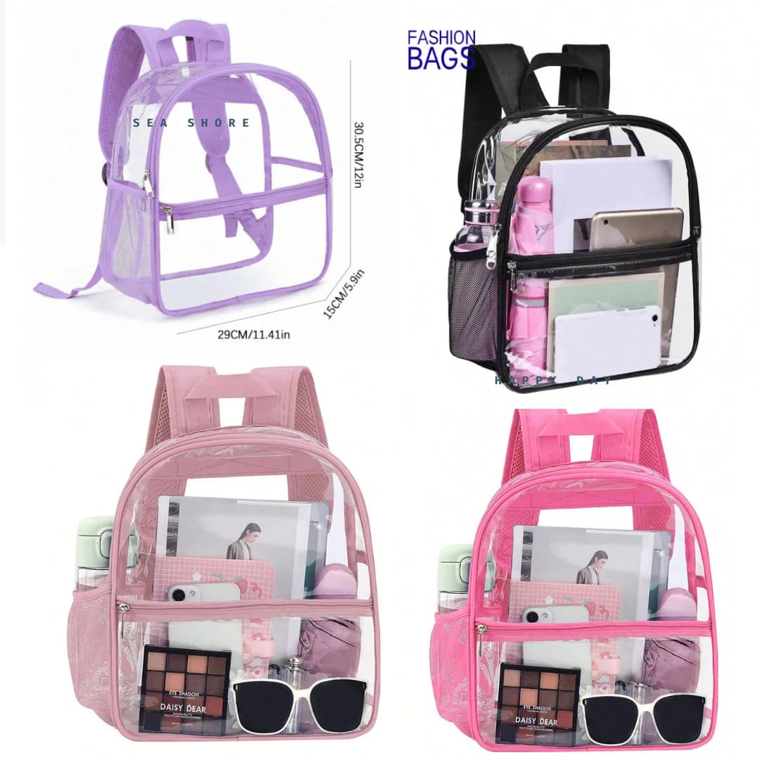 Cute Clear Backpack | Stylish & Practical Everyday Bag 🎒✨