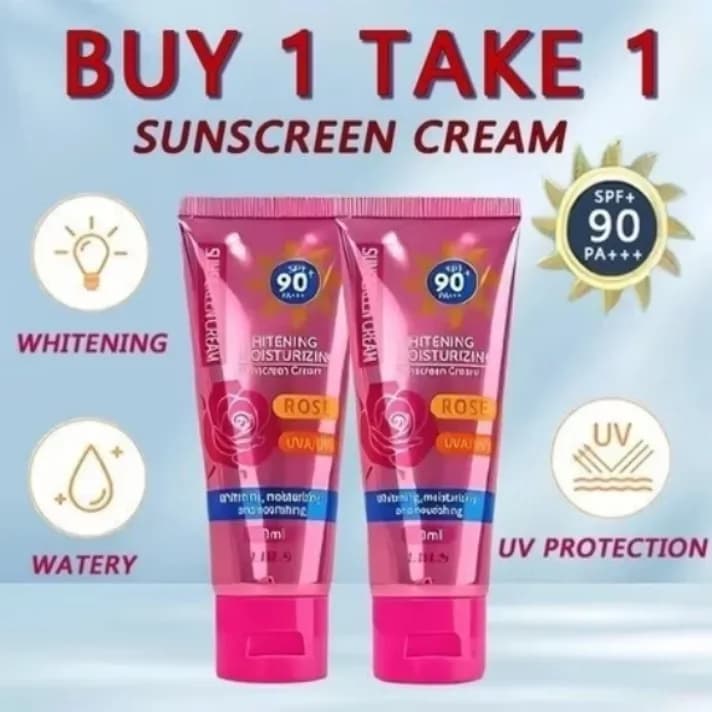 ☀️✨ Glow while you protect! Lightweight sunscreen cream with SPF 90 PA+++ protection. Perfect for everyday use! 💗