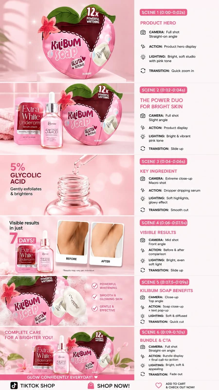 Bundle Combo KSerene Kilibum Body Soap and Extra White Underarm Serum Cream 30g | k serene underarm cream body care Kit