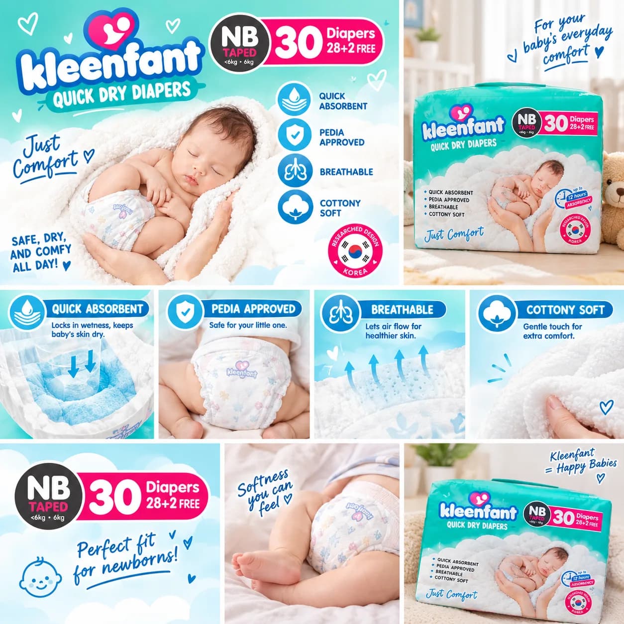 Kleenfant New Born Diaper