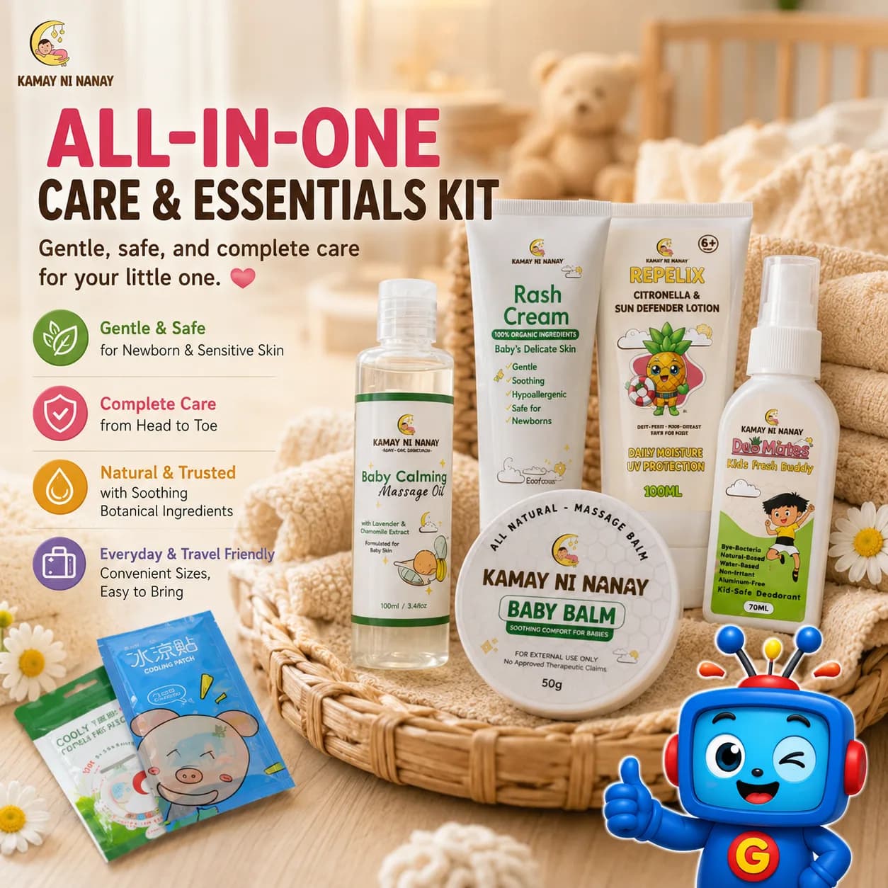 Looking for an easy way to keep baby-care essentials in one convenient set? 👶💛 The Kamay Ni Nanay All-in-One Care & Essentials Kit brings together practical everyday products for soothing, freshening, moisturizing, and on-the-go baby care. Great for keeping at home, bringing on trips, or giving as a useful gift to a new mom. Tap to check the complete set and see what’s included.