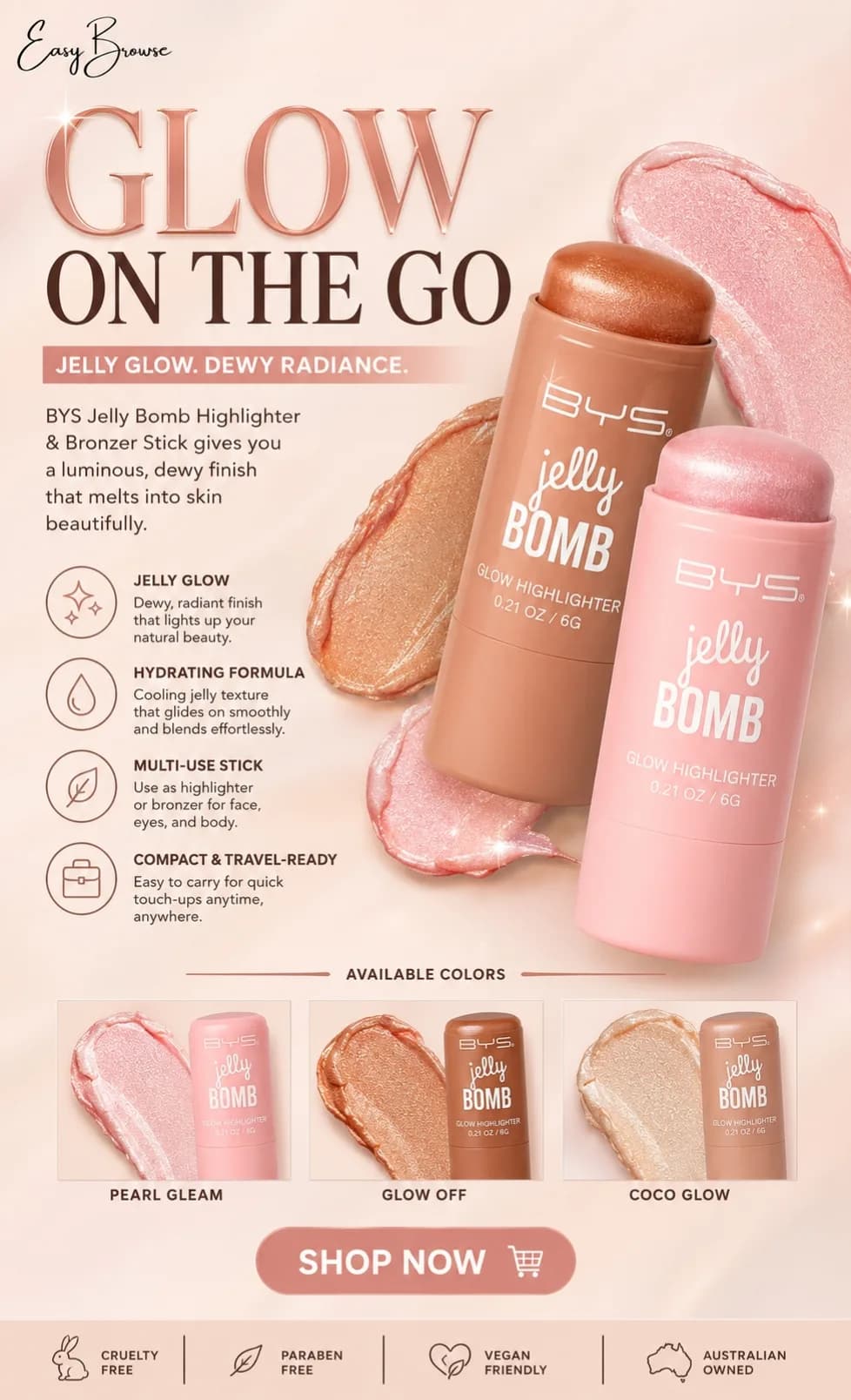 BYS Jelly Bomb Highlighter & Bronzer Stick!