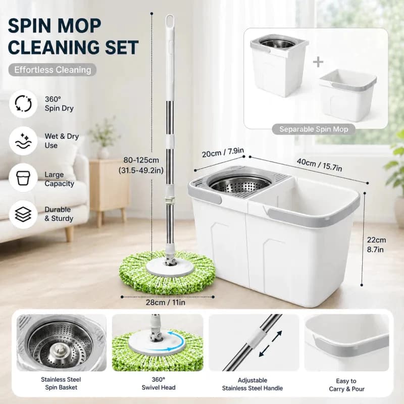 Spin Mop Cleaning Set