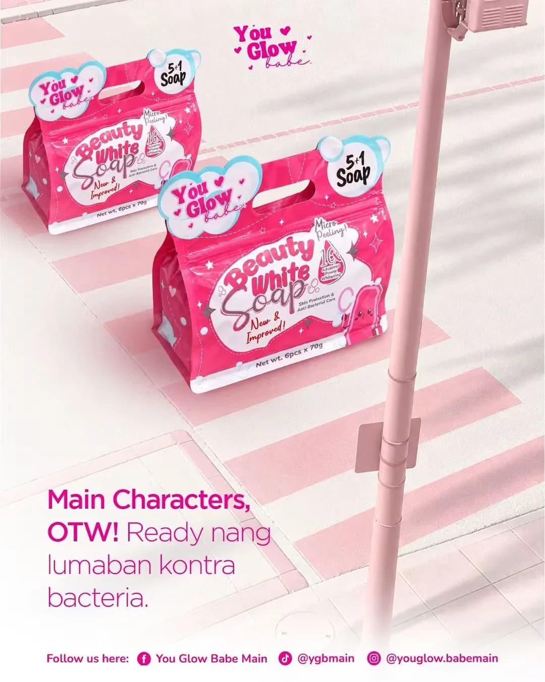 Sapat na ba ang simpleng ligo lang? ππ§Ό Kahit lumabas ka man, give your skin that extra care! With the NEW & IMPROVED Beauty White Soap, hindi lang basta brighteningβmay Skin Protection & Anti-Bacterial Care din para makatulong sa pag-aalaga ng skin laban sa bacteria. π«§β¨ Kaya stay clean, fresh, at glowing kana kahit saan ka pa magpunta! π #YouGlowBabe #AlagangYouGlowBabe #YGB #NewandImprovedBeautyWhiteSoap #BeautyObsessionAvenue #BeautyObsessionAvenueAffiliates #BOAAfilliates