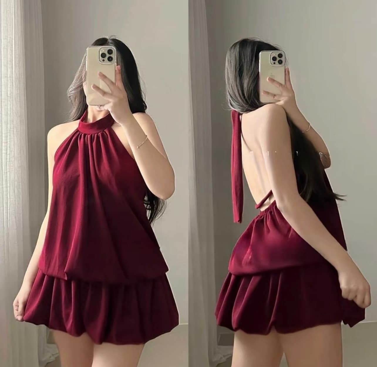 Halter Top Backless Dress