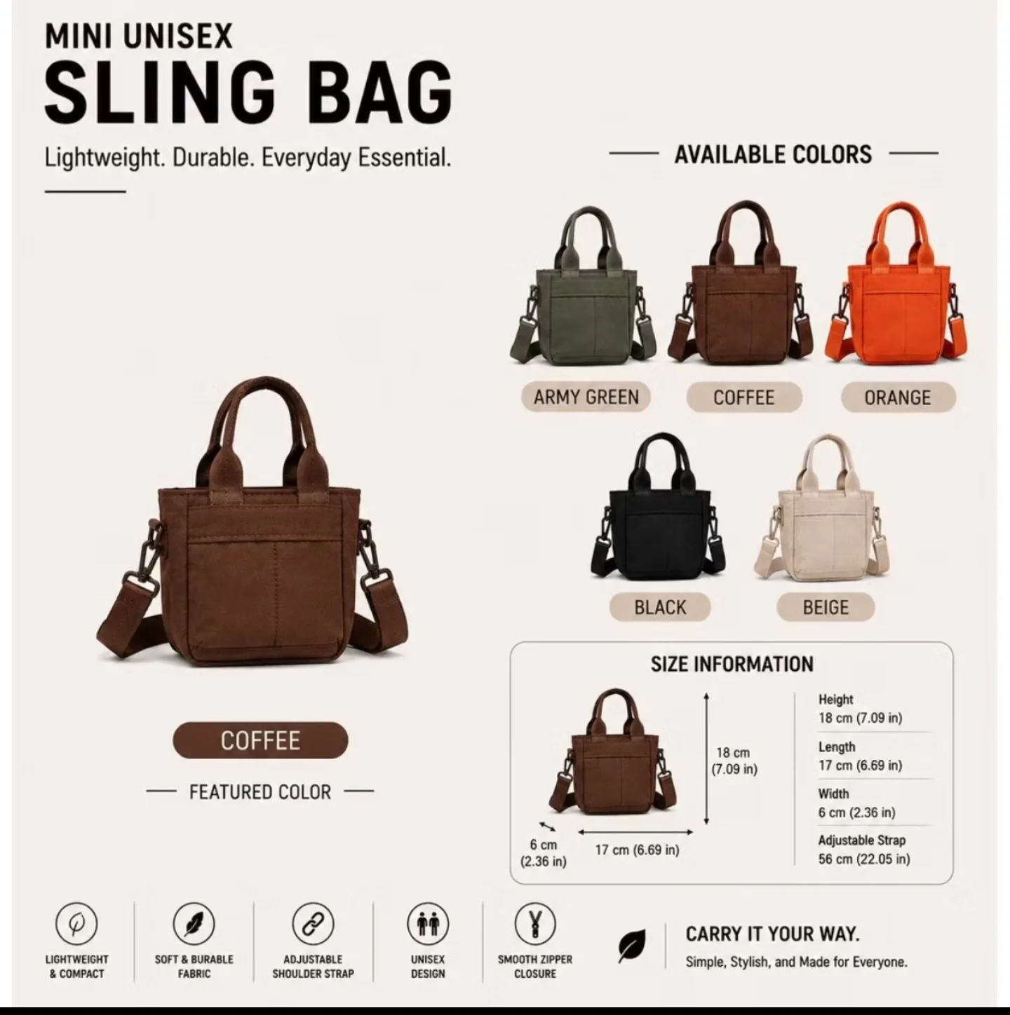 Sling bag for women