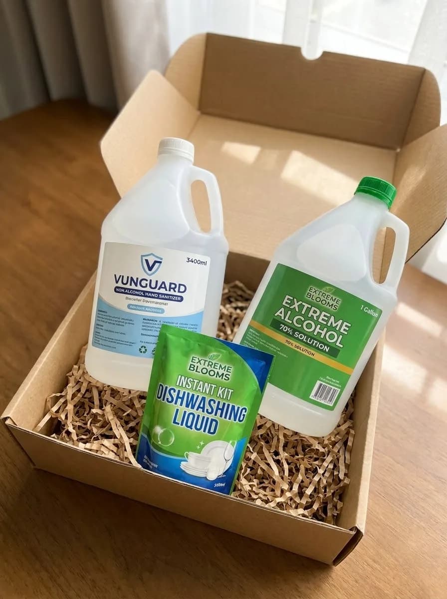 Alcohol and dishwashing liquid.