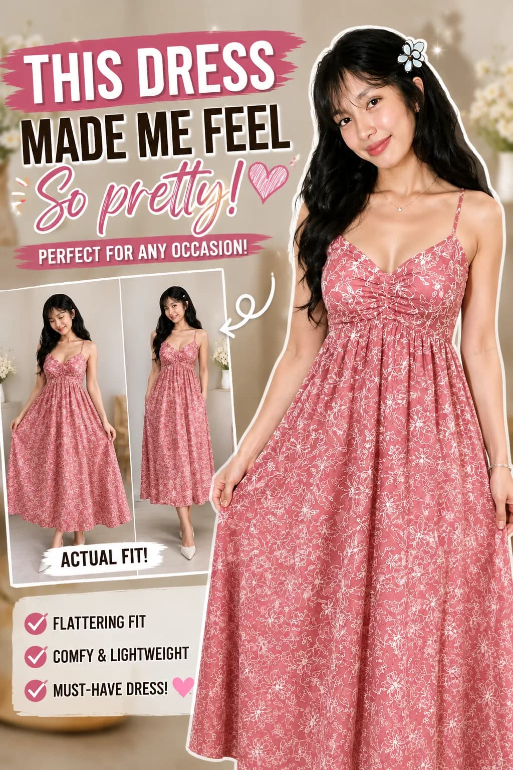 Challis Maxi Padded Dress