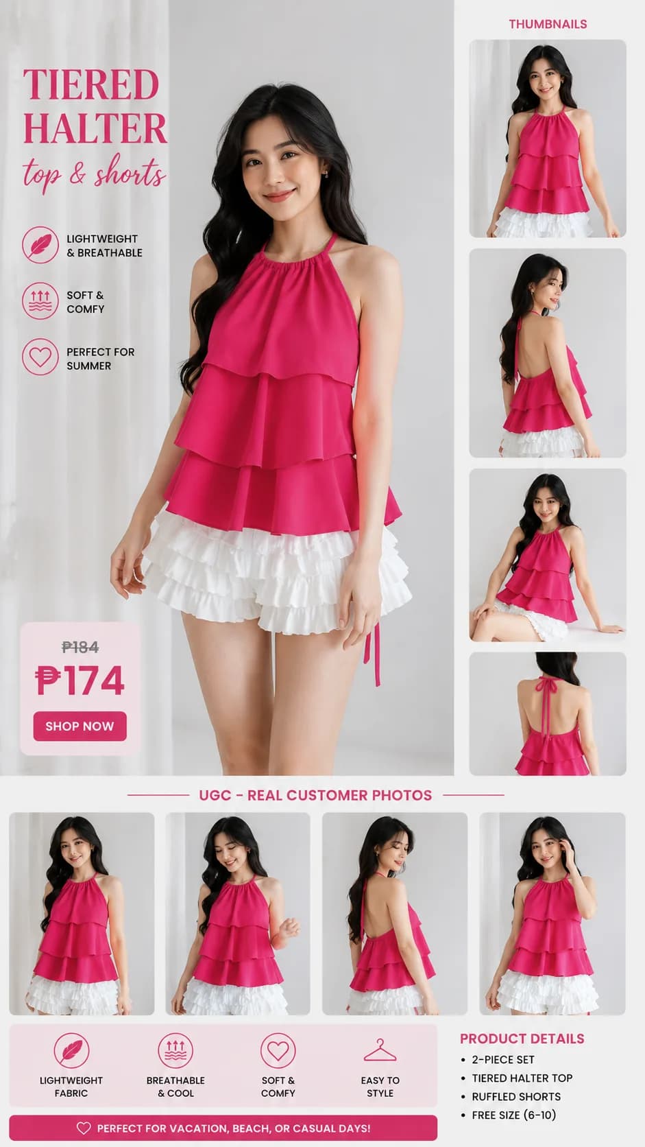 |MXN| Georgette Halter Layer Top
