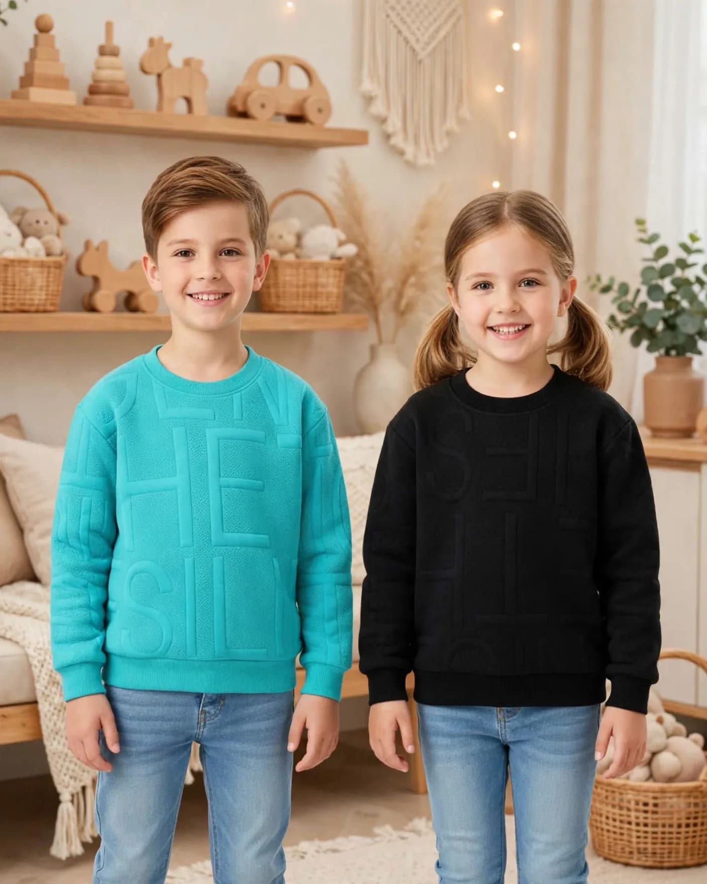 Check out Kids Sweater Embossed Design Comfortable and Cute Cotton Jacket Long Sleeve for Boys Girls 1-9Y