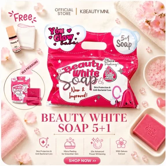 New Packaging 5 YOU GLOW BABE Beauty White Soap Sea Buckthorn Snail Extract Micropeeling Soap.
