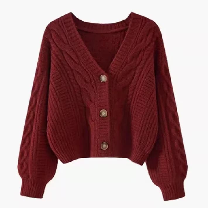 Check out Women's Retro Loose V-neck Sweater Cardigan