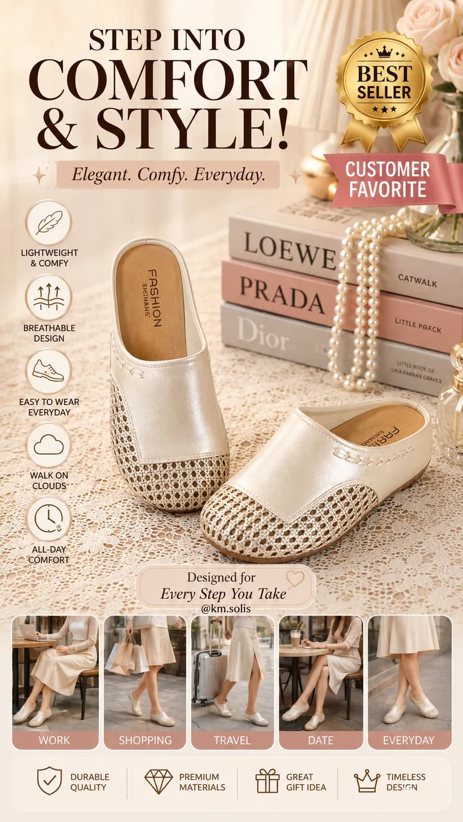 Comfortable Knitted Slip-Ons for Women | 2025 New Style Thick Sole Shoes for Malling and Casual Walk