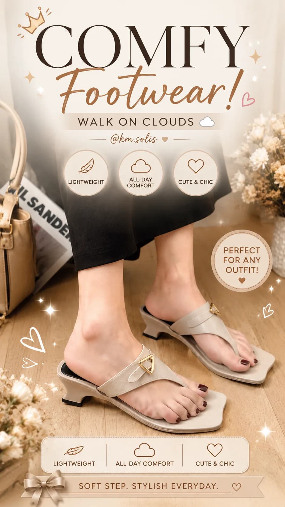 Marche Summer Women's Casual Square Head T-Strap Flip-Flops Jelly Rubber Sandals For Women